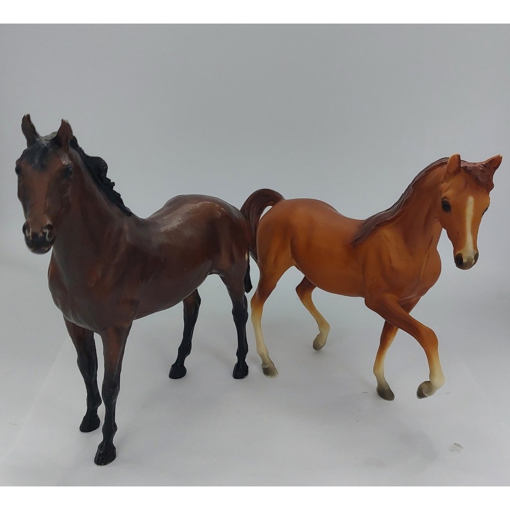 Vtg 2 Breyer Classic 3040DU Black Beauty "Duchess" + 3055 Arabian Chestnut Mare